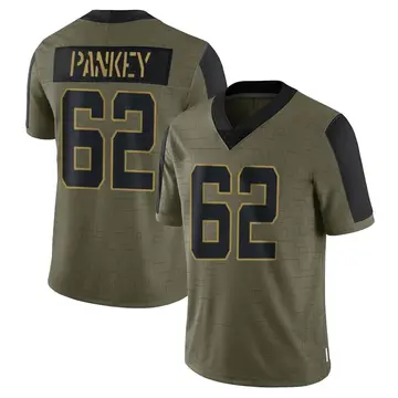 Nike Adam Pankey Youth Limited New York Jets Olive 2021 Salute To Service Jersey