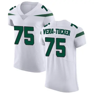 Nike Alijah Vera-Tucker Men's Elite New York Jets White Spotlight Vapor Untouchable Jersey