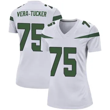 Nike Alijah Vera-Tucker Women's Game New York Jets White Spotlight Jersey