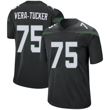 Nike Alijah Vera-Tucker Youth Game New York Jets Black Stealth Jersey