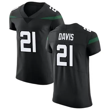Nike Ashtyn Davis Men's Elite New York Jets Black Stealth Vapor Untouchable Jersey
