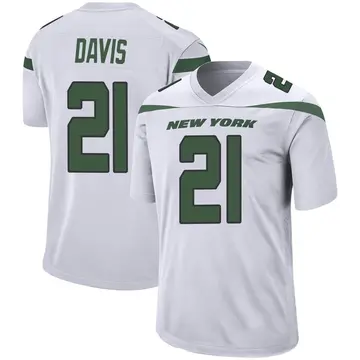 Nike Ashtyn Davis Men's Game New York Jets White Spotlight Jersey
