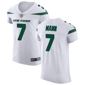 Nike Braden Mann Men's Elite New York Jets White Spotlight Vapor Untouchable Jersey