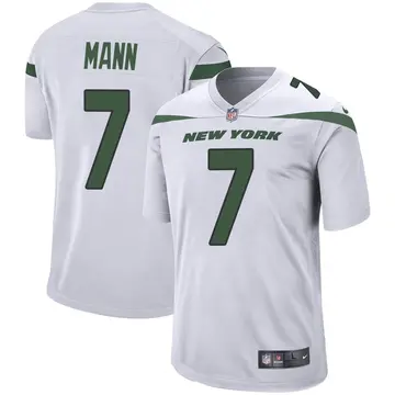 Nike Braden Mann Men's Game New York Jets White Spotlight Jersey