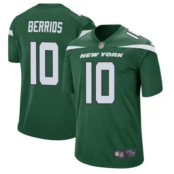 Nike Braxton Berrios Men's Game New York Jets Green Gotham Jersey