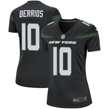 Nike Braxton Berrios Women's Game New York Jets Black Stealth Jersey
