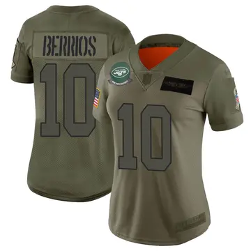 Nike Braxton Berrios Women's Limited New York Jets Camo 2019 Salute to Service Jersey