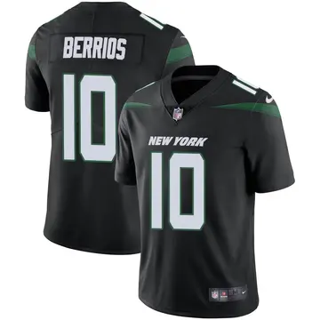 Nike Braxton Berrios Youth Limited New York Jets Black Stealth Vapor Jersey