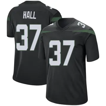 Nike Bryce Hall Men's Game New York Jets Black Stealth Jersey