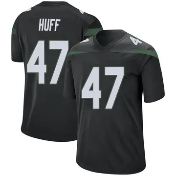 Nike Bryce Huff Men's Game New York Jets Black Stealth Jersey