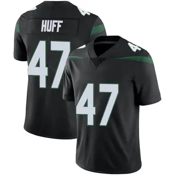 Nike Bryce Huff Men's Limited New York Jets Black Stealth Vapor Jersey