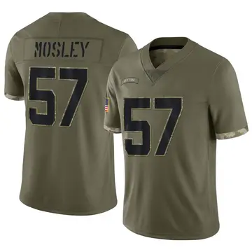 Nike C.J. Mosley Youth Limited New York Jets Olive 2022 Salute To Service Jersey