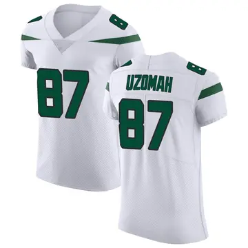 Nike C.J. Uzomah Men's Elite New York Jets White Spotlight Vapor Untouchable Jersey