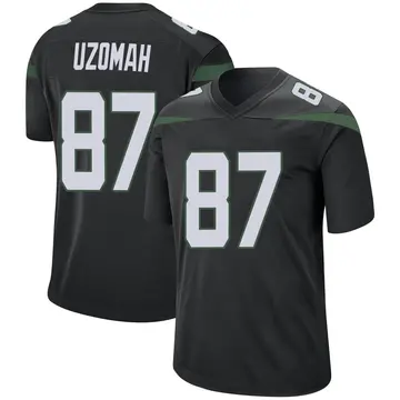 Nike C.J. Uzomah Men's Game New York Jets Black Stealth Jersey