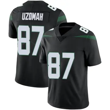 Nike C.J. Uzomah Men's Limited New York Jets Black Stealth Vapor Jersey