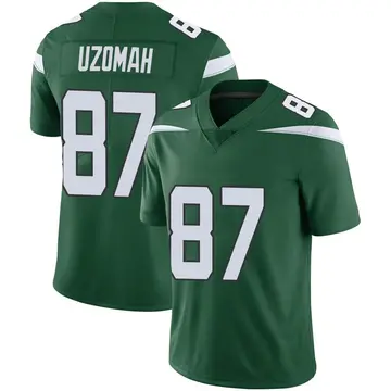 Nike C.J. Uzomah Men's Limited New York Jets Green Gotham Vapor Jersey