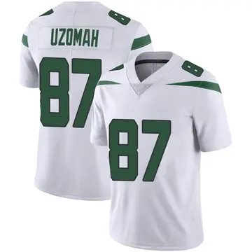 Nike C.J. Uzomah Men's Limited New York Jets White Spotlight Vapor Jersey