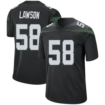 Nike Carl Lawson Men's Game New York Jets Black Stealth Jersey