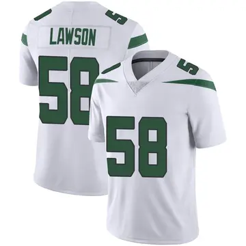 Nike Carl Lawson Men's Limited New York Jets White Spotlight Vapor Jersey