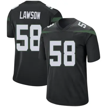 Nike Carl Lawson Youth Game New York Jets Black Stealth Jersey