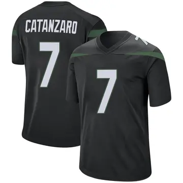 Nike Chandler Catanzaro Men's Game New York Jets Black Stealth Jersey