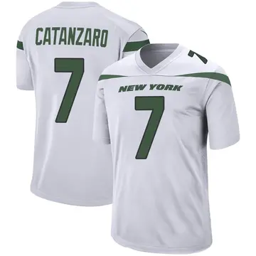Nike Chandler Catanzaro Men's Game New York Jets White Spotlight Jersey