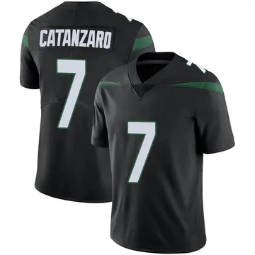 Nike Chandler Catanzaro Men's Limited New York Jets Black Stealth Vapor Jersey