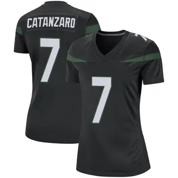 Nike Chandler Catanzaro Women's Game New York Jets Black Stealth Jersey