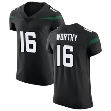 Nike Chandler Worthy Men's Elite New York Jets Black Stealth Vapor Untouchable Jersey