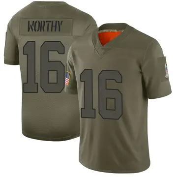 Nike Chandler Worthy Men's Limited New York Jets Camo 2019 Salute to Service Jersey
