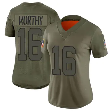 Nike Chandler Worthy Women's Limited New York Jets Camo 2019 Salute to Service Jersey