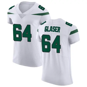 Nike Chris Glaser Men's Elite New York Jets White Spotlight Vapor Untouchable Jersey