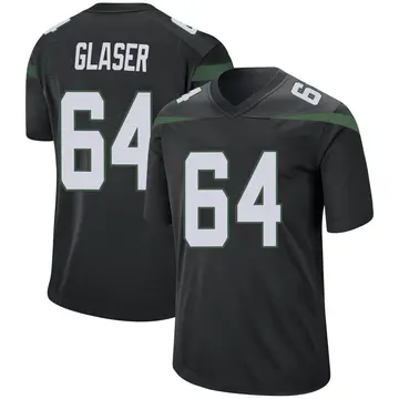 Nike Chris Glaser Men's Game New York Jets Black Stealth Jersey