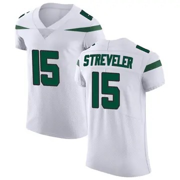 Nike Chris Streveler Men's Elite New York Jets White Spotlight Vapor Untouchable Jersey