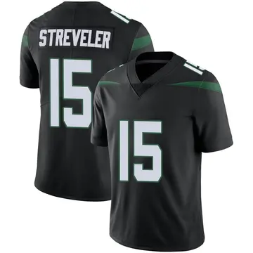 Nike Chris Streveler Men's Limited New York Jets Black Stealth Vapor Jersey