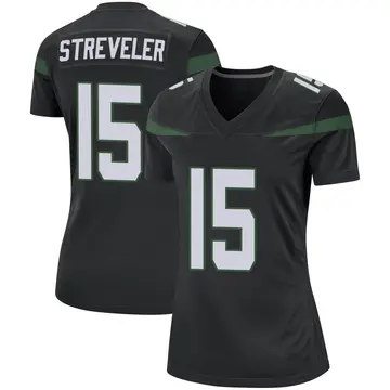 Nike Chris Streveler Women's Game New York Jets Black Stealth Jersey