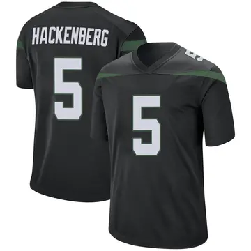 Nike Christian Hackenberg Youth Game New York Jets Black Stealth Jersey