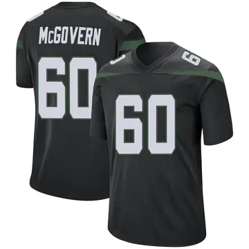 Nike Connor McGovern Men's Game New York Jets Black Stealth Jersey