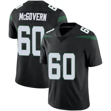 Nike Connor McGovern Men's Limited New York Jets Black Stealth Vapor Jersey