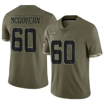 Nike Connor McGovern Youth Limited New York Jets Olive 2022 Salute To Service Jersey