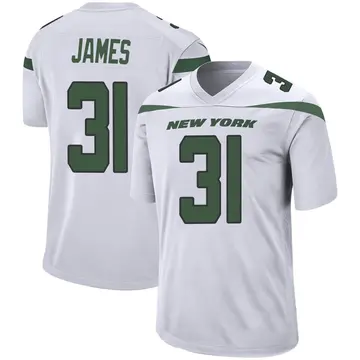 Nike Craig James Men's Game New York Jets White Spotlight Jersey