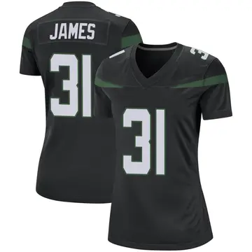 Nike Craig James Women's Game New York Jets Black Stealth Jersey