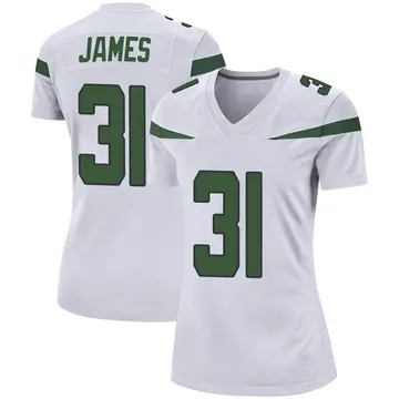 Nike Craig James Women's Game New York Jets White Spotlight Jersey