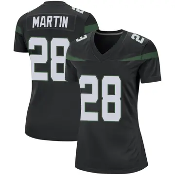 Nike Curtis Martin Women's Game New York Jets Black Stealth Jersey