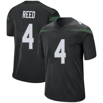 Nike D.J. Reed Men's Game New York Jets Black Stealth Jersey