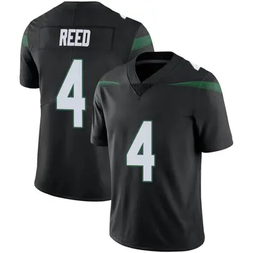 Nike D.J. Reed Men's Limited New York Jets Black Stealth Vapor Jersey