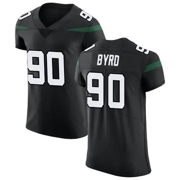 Nike Dennis Byrd Men's Elite New York Jets Black Stealth Vapor Untouchable Jersey