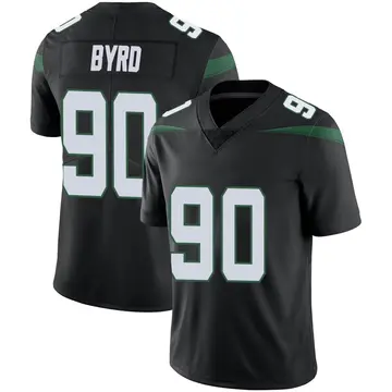 Nike Dennis Byrd Men's Limited New York Jets Black Stealth Vapor Jersey