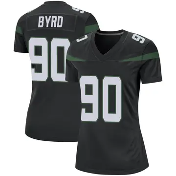 Nike Dennis Byrd Women's Game New York Jets Black Stealth Jersey