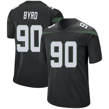 Nike Dennis Byrd Youth Game New York Jets Black Stealth Jersey